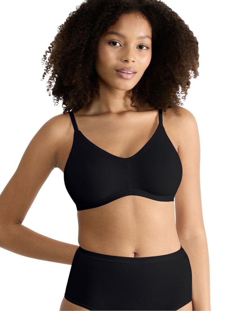 Sloggi Go Daily Cotton Highwaist Black Bras 3 Pack - Image 1 of 6