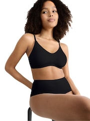 Sloggi Go Daily Cotton Highwaist Black Bras 3 Pack - Image 4 of 6