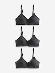 Sloggi Go Daily Cotton Highwaist Black Bras 3 Pack - Image 5 of 6