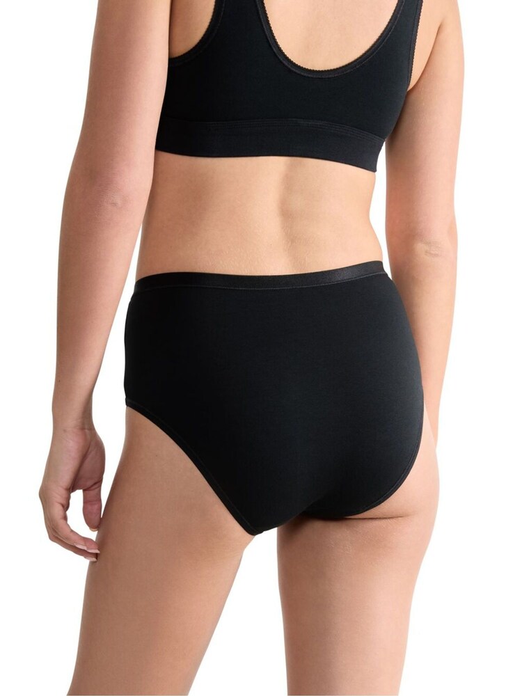 Sloggi Go Daily Cotton Highwaist Black Knickers 3 Pack - Image 2 of 6