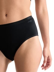 Sloggi Go Daily Cotton Highwaist Black Knickers 3 Pack - Image 4 of 6