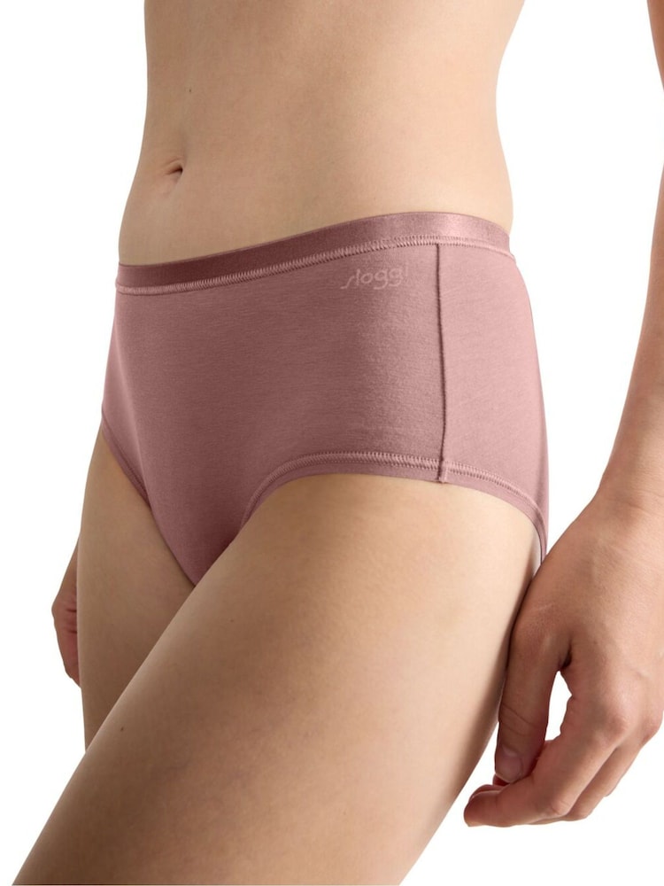 Sloggi Go Daily Cotton Highwaist Black Knickers 3 Pack - Image 3 of 5