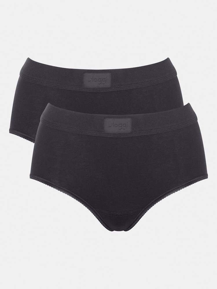 Ягодный/Черный - Набор из 2 трусов ягодного/черного цвета Sloggi Double Comfort T Tai - Изображение 1 из 7