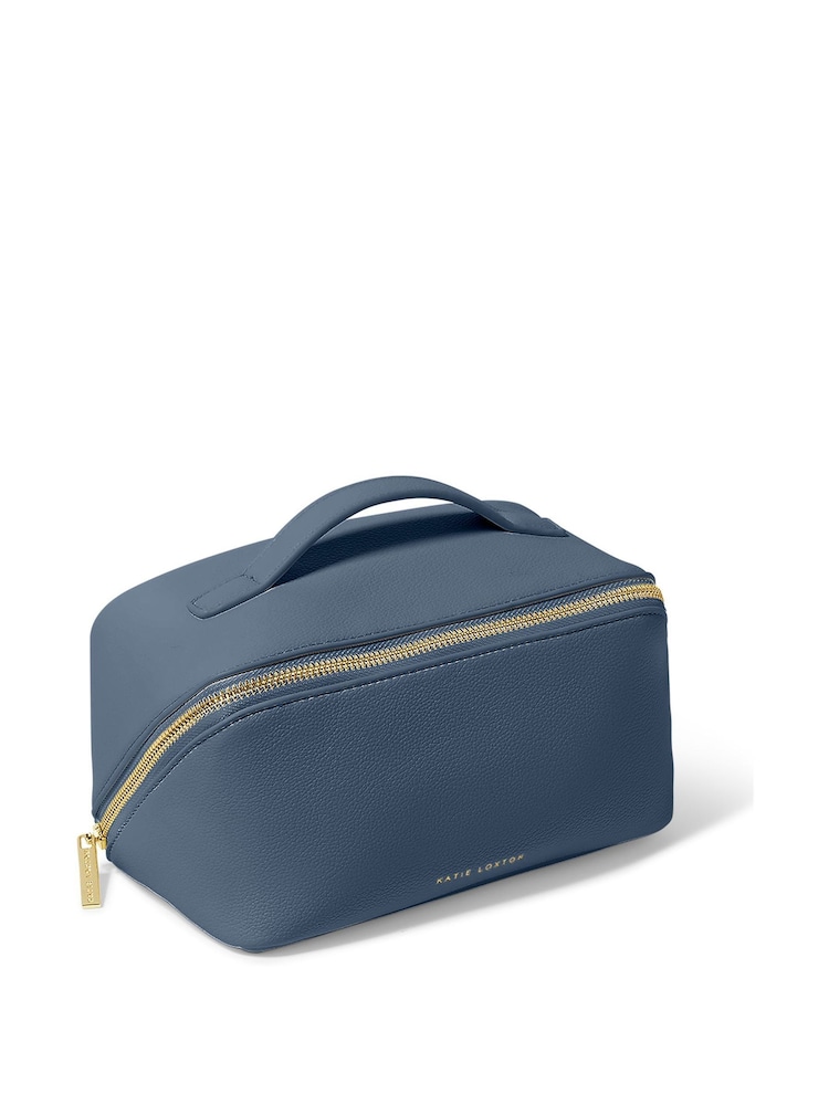 Katie Loxton Blue Medium Make Up Wash Bag - Image 2 of 4