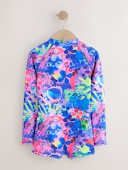 Blue Graffiti Long Sleeved Shortie Swimsuit (3-16yrs) - Image 2 of 5