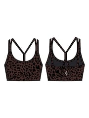 Skechers Brown Womens Go Walk Cheetah Print Sports Bra - Image 1 of 1