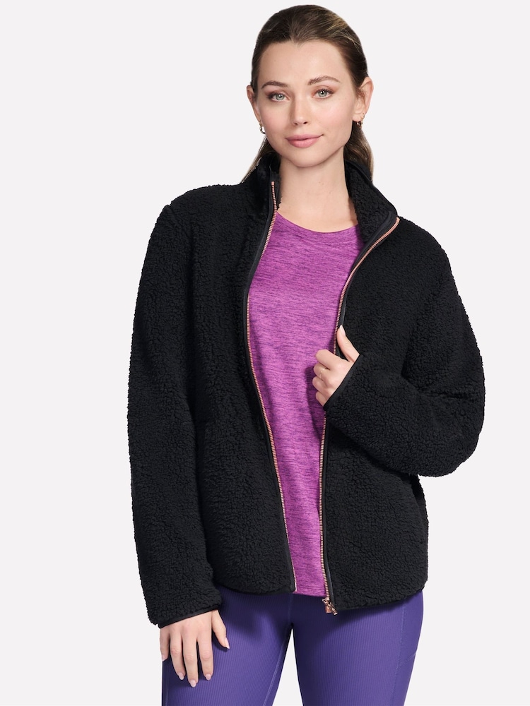 Skechers Black Skech Sherpa Jacket - Image 1 of 3