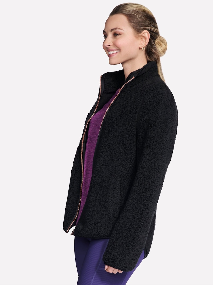 Skechers Black Skech Sherpa Jacket - Image 2 of 3
