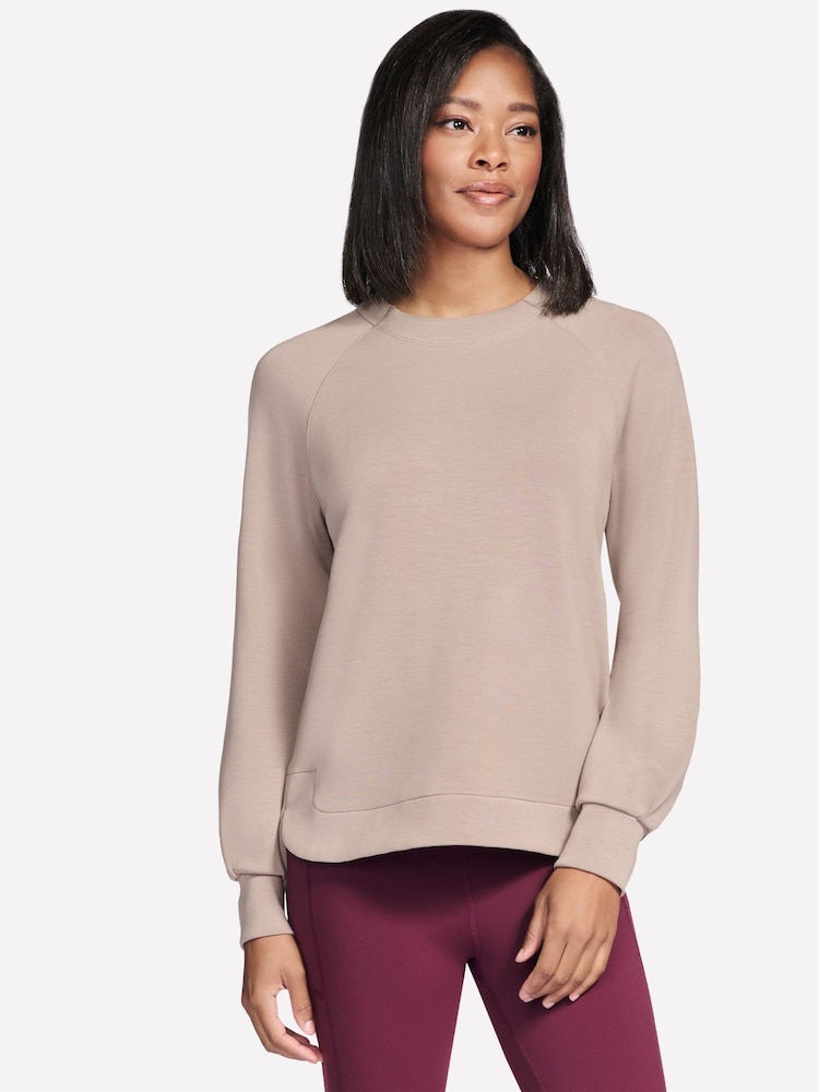 Skechers Grey Skechluxe Elevate Crewneck Sweatshirt - Image 1 of 3 Skechers Grey Skechluxe Elevate Crewneck Sweatshirt - Image 1 of 3