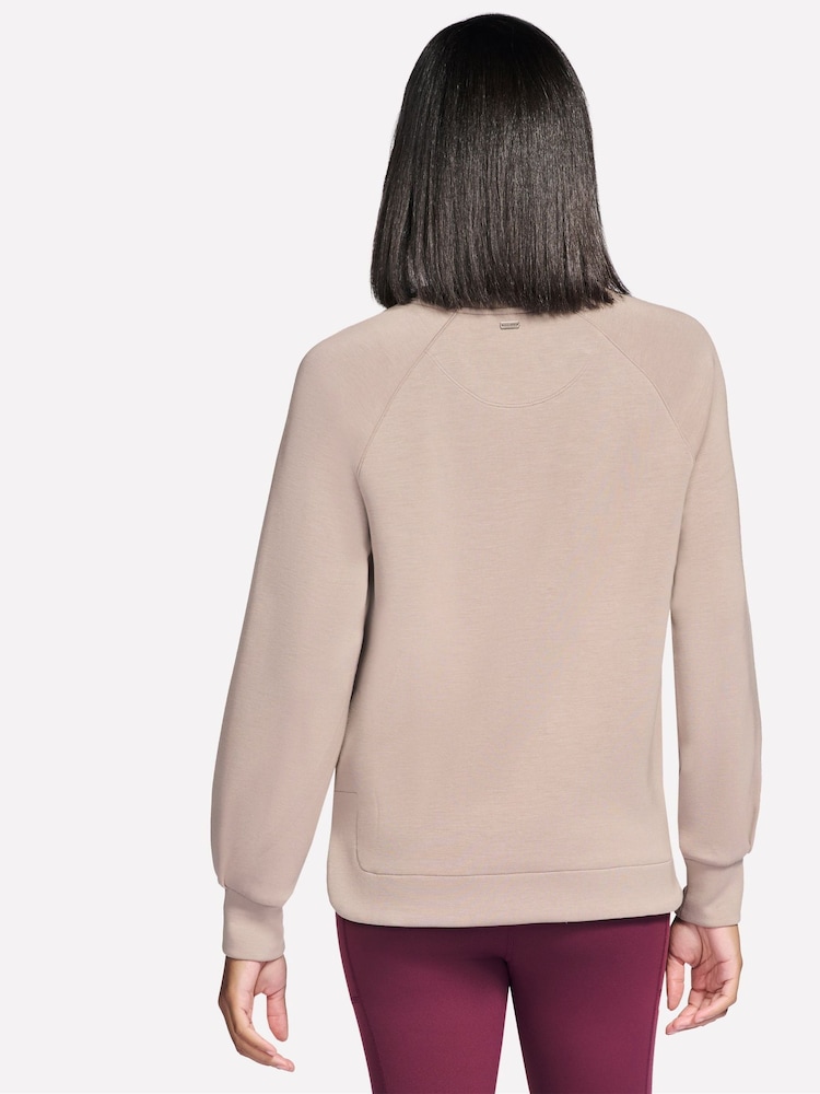 Skechers Grey Skechluxe Elevate Crewneck Sweatshirt - Image 2 of 3 Skechers Grey Skechluxe Elevate Crewneck Sweatshirt - Image 2 of 3
