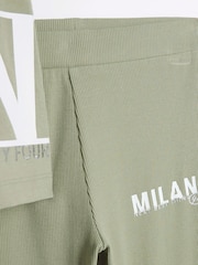 River Island Green Milan Print Leggings Set - Image 5 of 5