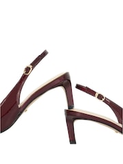 Dune London Red Celinna Set Back Kitten Slingback Shoes - Image 6 of 6