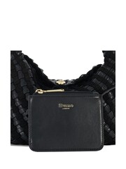 Dune London Black Light Dinky deliberate Mini Woven Slouch Bag - Image 5 of 5