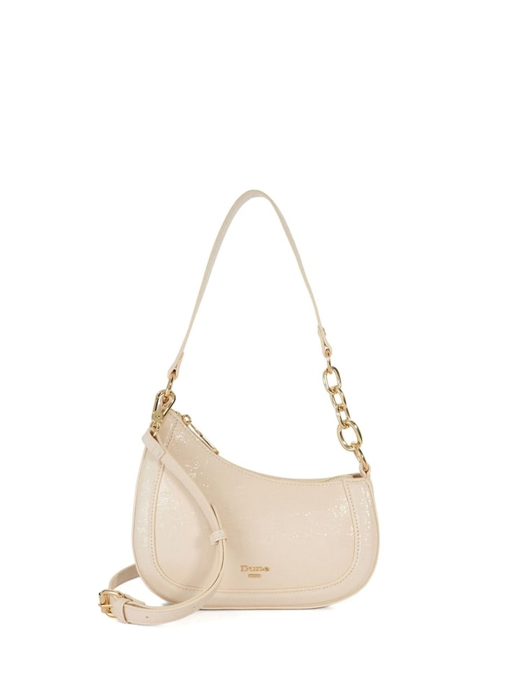 Dune London Cream Smart Direction Small Scoop Shoulder Bag - Image 1 of 5