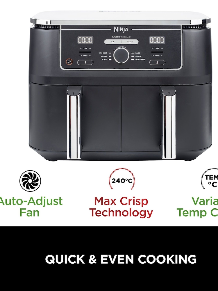Ninja Black Foodi MAX Dual Zone Air Fryer - Image 6 of 6