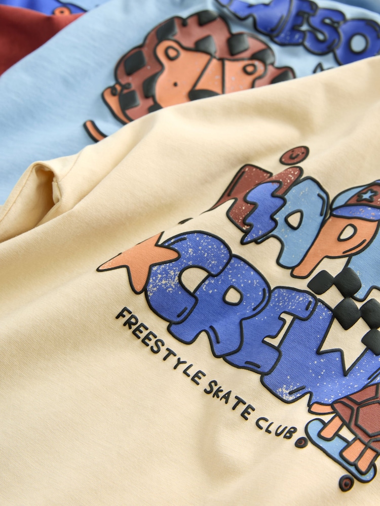 Blue/Brown Dinosaur Oversized Pyjamas 3 Pack (9mths-10yrs) - Image 10 of 10