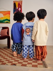 Blue/Brown Dinosaur Oversized Pyjamas 3 Pack (9mths-10yrs) - Image 2 of 10