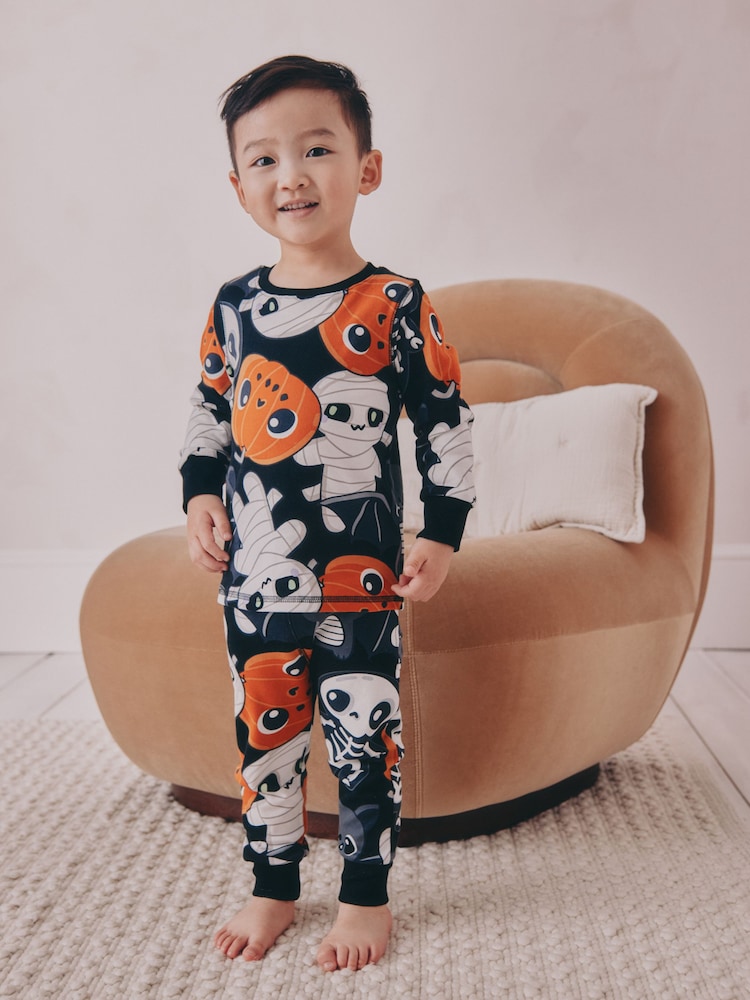 Black Fit Single Snuggle Pyjamas (9mths-10yrs) - Image 1 of 7