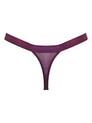Pour Moi Purple India Embroidery Thongs - Image 4 of 4