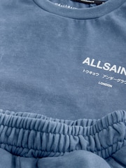 smALLSAINTS Washed Blue Boys Underground T-Shirt and Sweat Shorts Set - Image 9 of 10