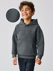 Baker by Ted Baker Charcoal Grey Quilted Hoodie - Image 1 of 7