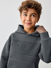 Baker by Ted Baker Charcoal Grey Quilted Hoodie - Image 3 of 7