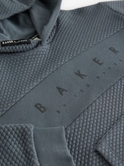 Baker by Ted Baker Charcoal Grey Quilted Hoodie - Image 6 of 7
