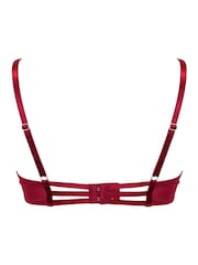 Pour Moi Red India Bold Floral Embroidery Non Pad Bra - Image 4 of 4