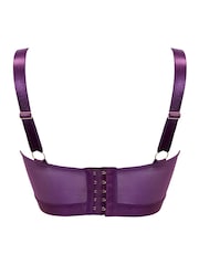 Morado - Sujetador bustier bordado con aros y sin relleno India de Pour Moi - Imagen 4 de 4