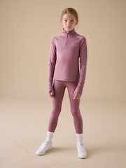 Reebok Dusty Pink Perfomance Long Sleeve Quarter Zip Top - Image 1 of 12