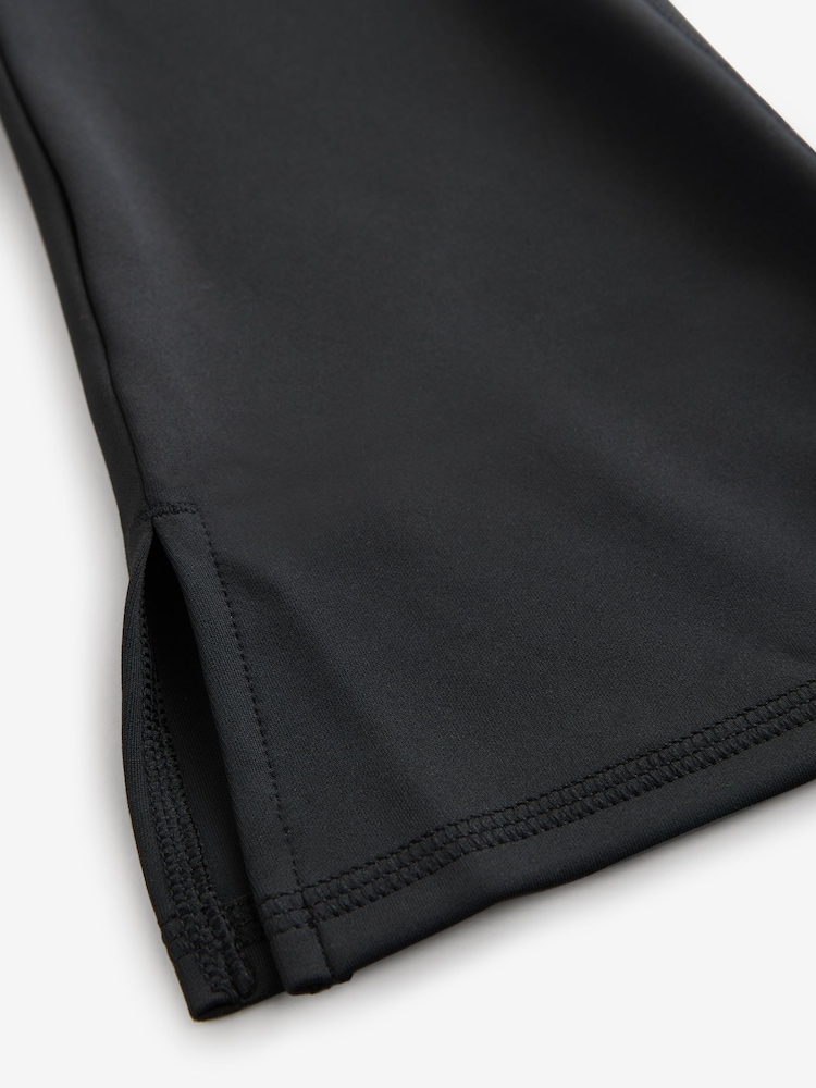 Reebok Logo Tape High Waisted Kick Flare Ribbed Legging - Image 4 of 4