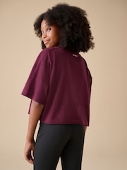Reebok Burgundy/Mocha Cotton Drop Shoulder Graphic Print T-Shirts 2 Pack - Image 11 of 17