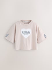 Reebok Burgundy/Mocha Cotton Drop Shoulder Graphic Print T-Shirts 2 Pack - Image 3 of 17