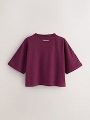 Reebok Burgundy/Mocha Cotton Drop Shoulder Graphic Print T-Shirts 2 Pack - Image 4 of 17