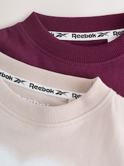 Reebok Burgundy/Mocha Cotton Drop Shoulder Graphic Print T-Shirts 2 Pack - Image 5 of 17