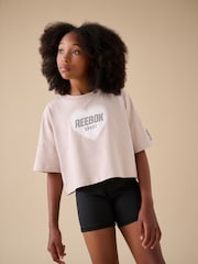 Reebok Burgundy/Mocha Cotton Drop Shoulder Graphic Print T-Shirts 2 Pack - Image 8 of 17