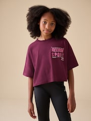 Reebok Burgundy/Mocha Cotton Drop Shoulder Graphic Print T-Shirts 2 Pack - Image 9 of 17