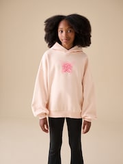 Reebok Oversized Pink Long Sleeve Logo Hoodie - Image 1 of 11