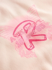 Reebok Oversized Pink Long Sleeve Logo Hoodie - Image 10 of 11