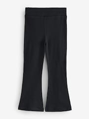 Reebok Waisted Kick Flare Ribbed Black Leggings - Image 2 of 4