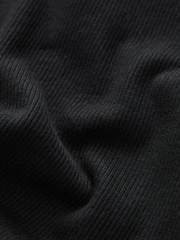 Reebok Waisted Kick Flare Ribbed Black Leggings - Image 4 of 4