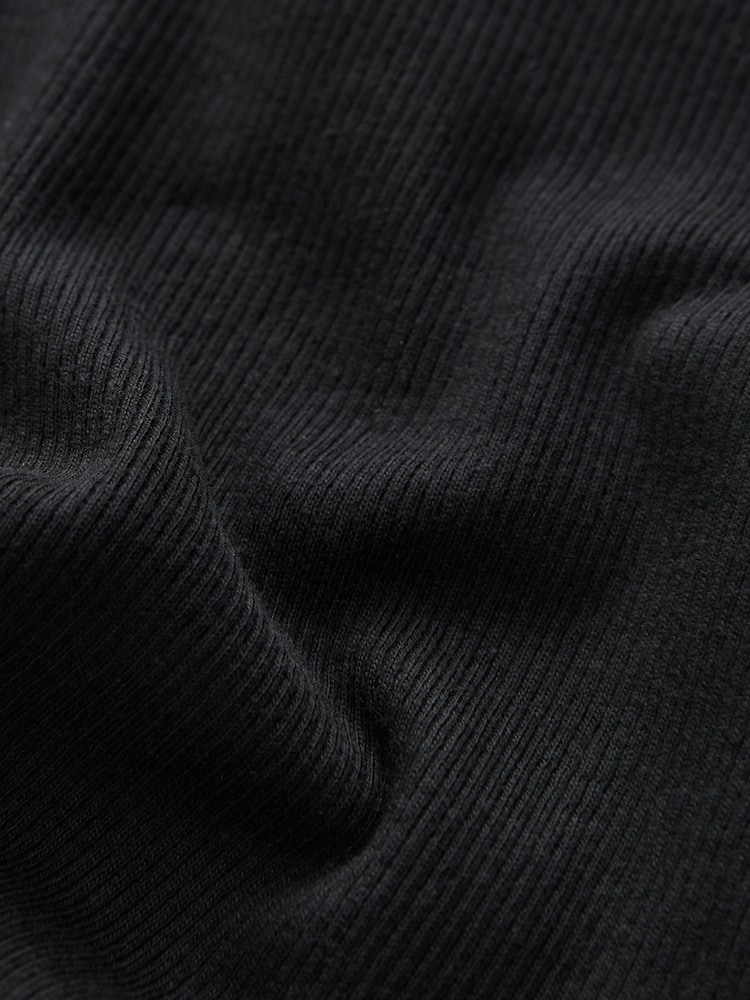 Reebok Waisted Kick Flare Ribbed Black Leggings - Image 4 of 4