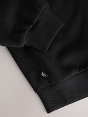 Reebok Funnel Neck Quarter Zip Black Sweat Top & Legging Set - Image 4 of 4