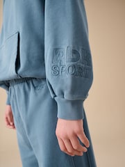 Reebok Cotton Mixed Rib Hoodie and Joggers Set - Image 7 of 15
