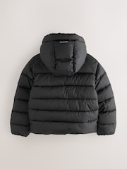 Reebok Waterproof Half Zip Long Sleeve Hooded Black Jacket - Image 10 of 16