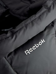 Reebok Waterproof Half Zip Long Sleeve Hooded Black Jacket - Image 14 of 16