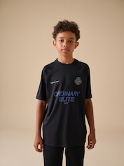 Reebok Sports Short Sleeve Football Logo Black T-Shirt - Image 1 of 11