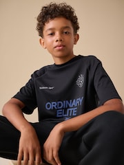 Reebok Sports Short Sleeve Football Logo Black T-Shirt - Image 2 of 11