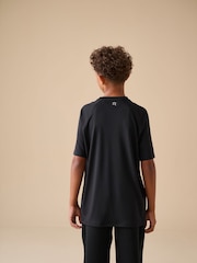 Reebok Sports Short Sleeve Football Logo Black T-Shirt - Image 3 of 11