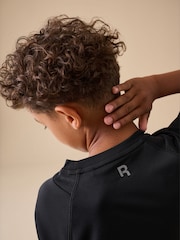 Reebok Sports Short Sleeve Football Logo Black T-Shirt - Image 5 of 11